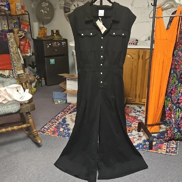 So Me Gray Short Sleeve Jumpsuit - Picture 2 of 6